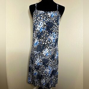 Women’s adjustable spaghetti strapped racer back floral dress